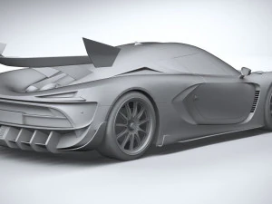 Generic Hypercar 2022 lowpoly 3D Model