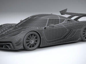 Generic Hypercar 2022 lowpoly Modèle 3D