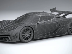 Generic Hypercar 2022 lowpoly 3D Model