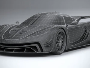 Generic Hypercar 2022 lowpoly 3D Model