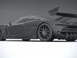 Generic Hypercar 2022 lowpoly Modèle 3D