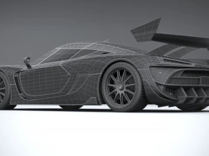 Generic Hypercar 2022 lowpoly 3D Model