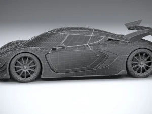 Generic Hypercar 2022 lowpoly 3D Model