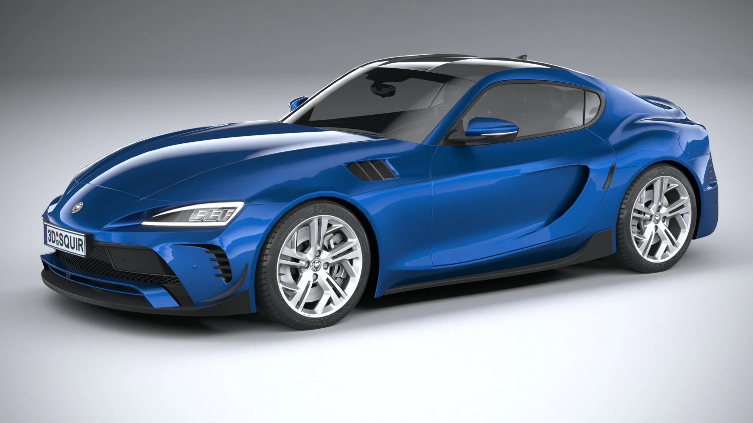 Generic Sport Car 2022 Lowpoly 3D Model .c4d .max .obj .3ds .fbx .stl .blend 