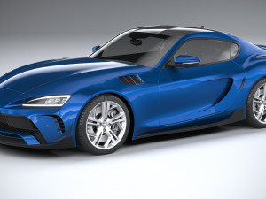 generic sport car 2022 lowpoly 3D Model