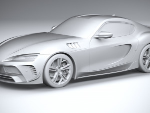 Generic Sport Car 2022 Lowpoly Modello 3D