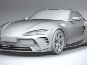 Generic Sport Car 2022 Lowpoly Modello 3D
