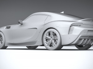 Generic Sport Car 2022 Lowpoly Modello 3D