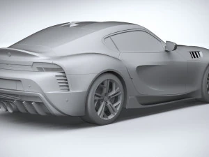 Generic Sport Car 2022 Lowpoly 3D Model