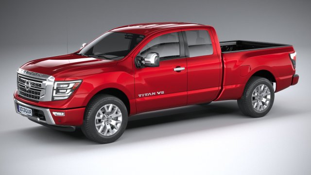 Nissan Titan Kingcab 2021 Model 3D .c4d .max .obj .3ds .fbx .stl .blend 