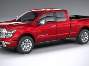 nissan titan kingcab 2021 3D Model