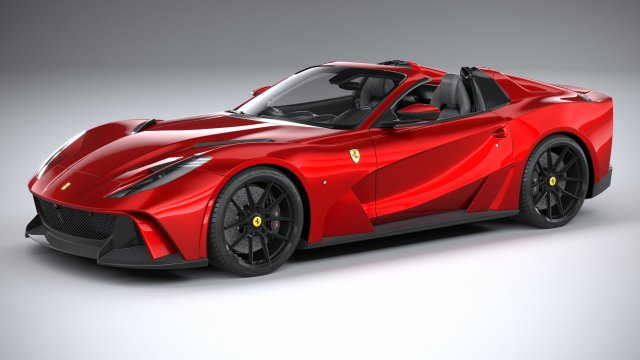 Novitec Ferrari 812 N-Largo Convertible 2021 Modello 3D .c4d .max .obj .3ds .fbx .stl .blend