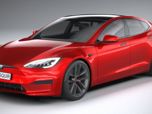 Tesla Model S 2021 3D Model