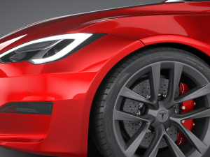 Tesla Model S 2021 3D Model