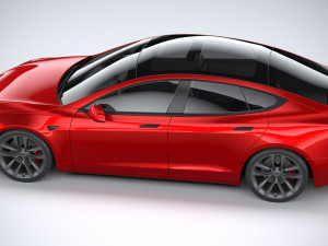 Tesla Model S 2021 3D Model