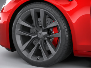 Tesla Model S 2021 3D Model