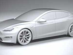 Tesla Model S 2021 3D Model