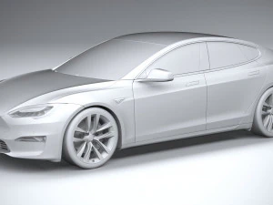 Tesla Model S 2021 3D Model