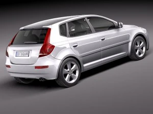 Generic Average Hatchback Car 3D Model