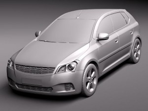 Generic Average Hatchback Car 3D मॉडल