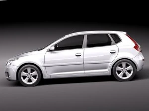 Generic Average Hatchback Car 3D Model