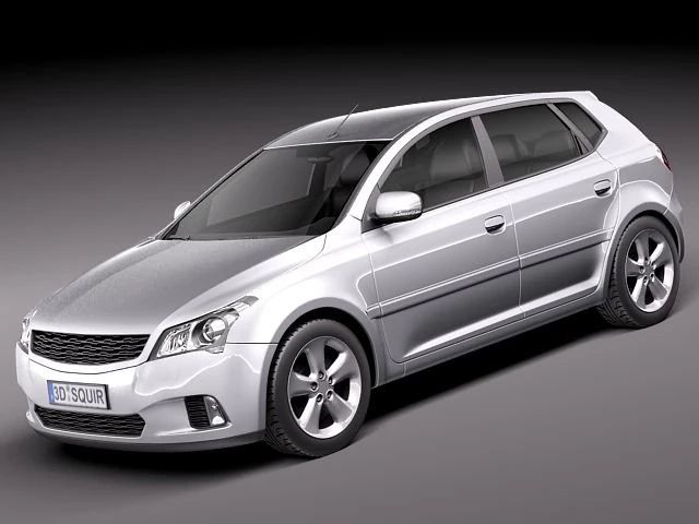 Generic Average Hatchback Car 3D Model .c4d .max .obj .3ds .fbx .stl .blend 