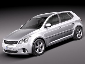 Generic Average Hatchback Car 3D मॉडल