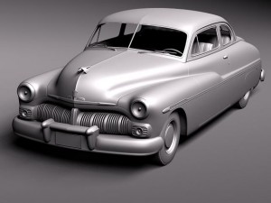 Mercury Coupe 1950 3D 模型