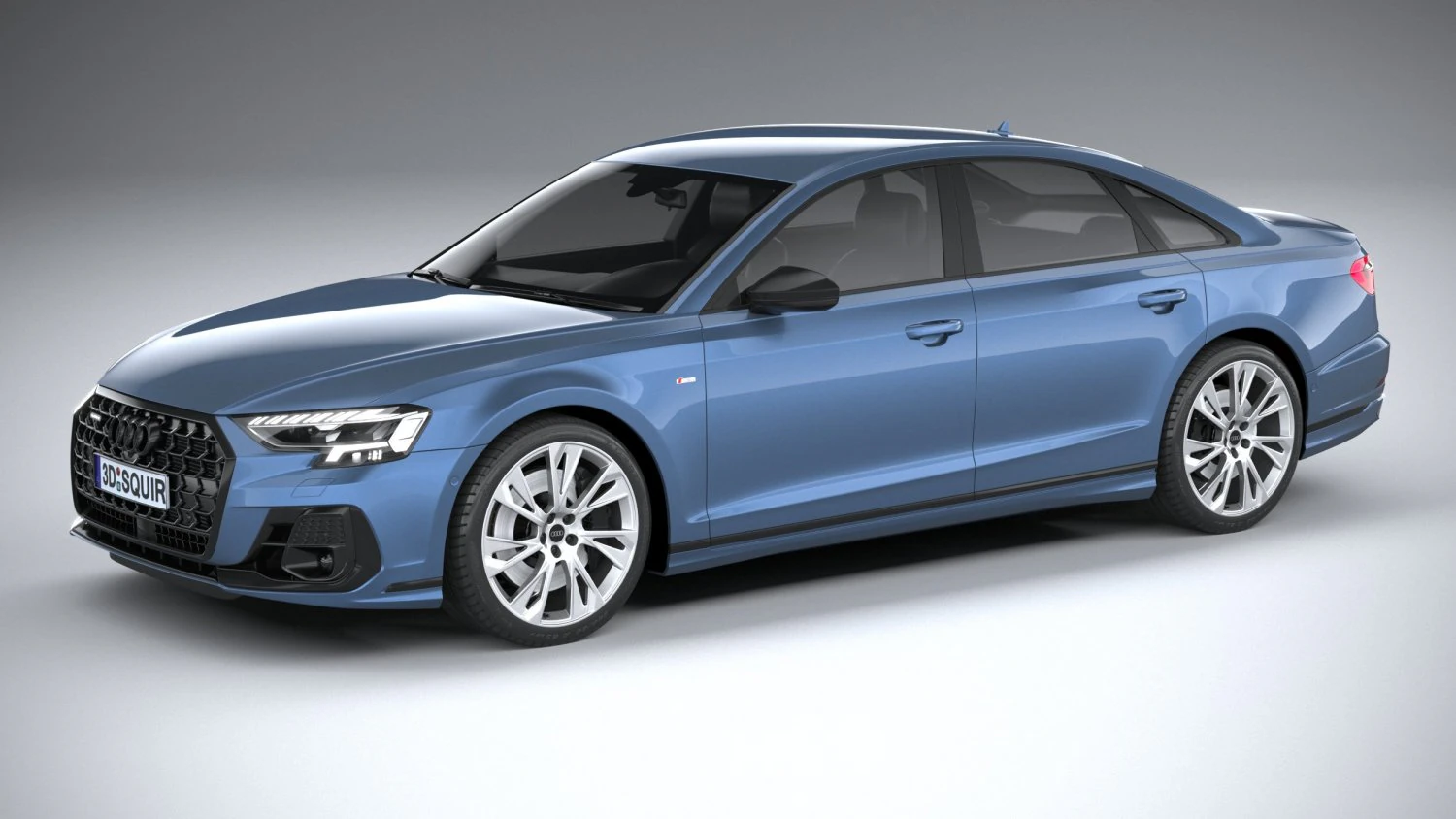 Audi A8 S-line 2022 3D Model .c4d .max .obj .3ds .fbx .stl .blend