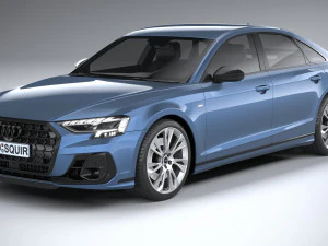 Audi A8 S-line 2022 3D Model