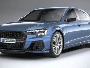 Audi A8 S-line 2022 3D Model