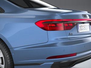 Audi A8 S-line 2022 3D मॉडल