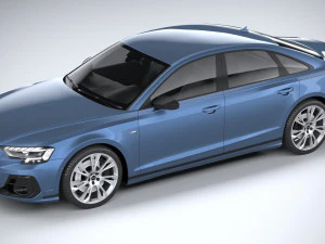 Audi A8 S-line 2022 3D Model