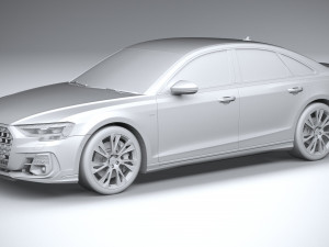 Audi A8 S-line 2022 3D मॉडल