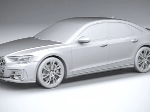 Audi A8 S-line 2022 3D Model