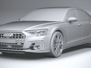 Audi A8 S-line 2022 3D Model
