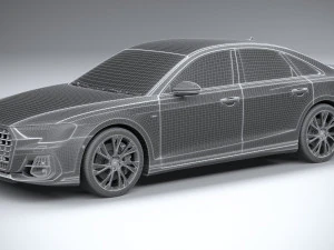 Audi A8 S-line 2022 3D Model