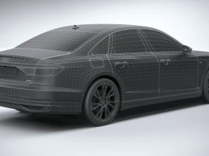 Audi A8 S-line 2022 3D Model