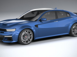 Generic Muscle Sedan 2022 Model 3D