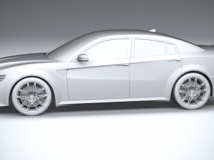 Generic Muscle Sedan 2022 lowpoly 3D Model