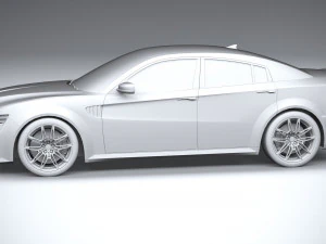 Generic Muscle Sedan 2022 lowpoly 3D Model