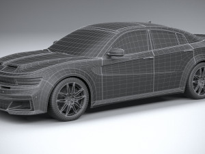Generic Muscle Sedan 2022 lowpoly 3D Model