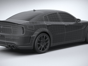 Generic Muscle Sedan 2022 lowpoly 3D Model