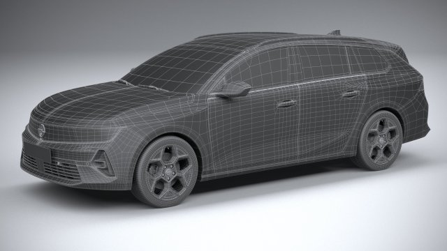 opel astra sports tourer 2022 3D Model in Wagon 3DExport