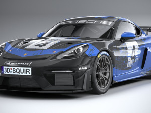Porsche 718 Cayman GT4 RS Clubsport 2022 3D-Modell