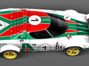 Lancia Stratos HF 1974 3D Model