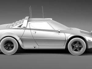 Lancia Stratos HF 1974 3D Model