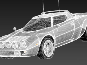 Lancia Stratos HF 1974 3D Model