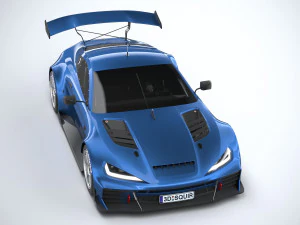Generic Race Car GT3 2022 Lowpoly 3D Model