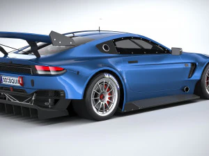Generic Race Car GT3 2022 Lowpoly 3D Model